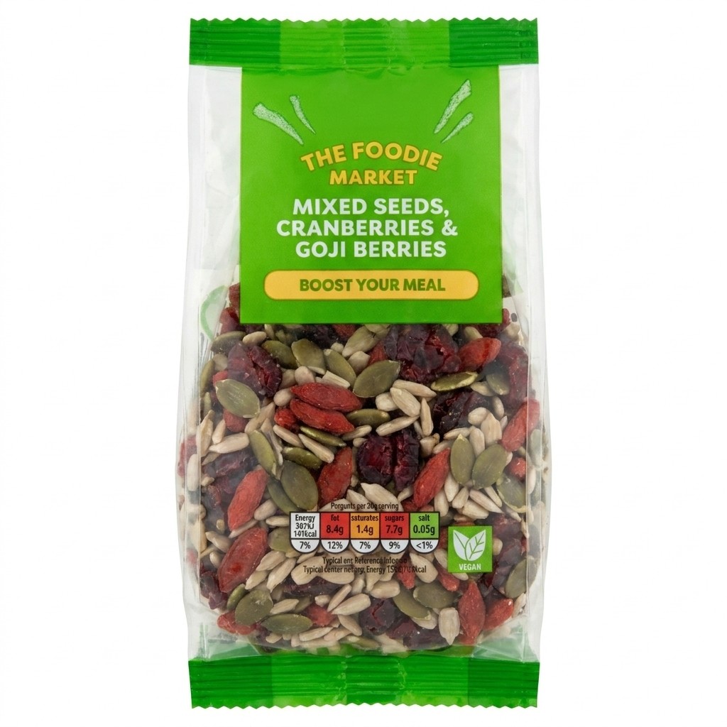 The Foodie Market Mixed Seeds, Cranberries & Goji Berries 150g