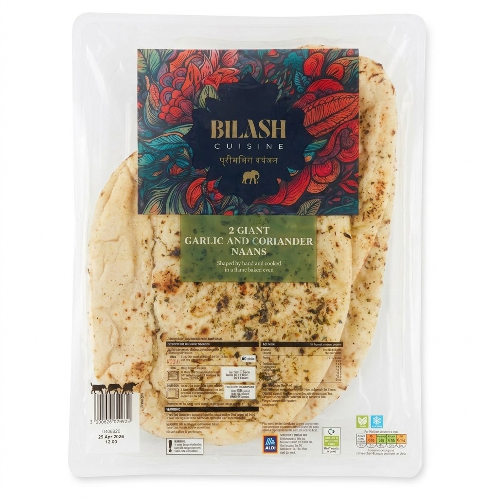 Bilash Cuisine 2 Giant Garlic and Coriander Naans