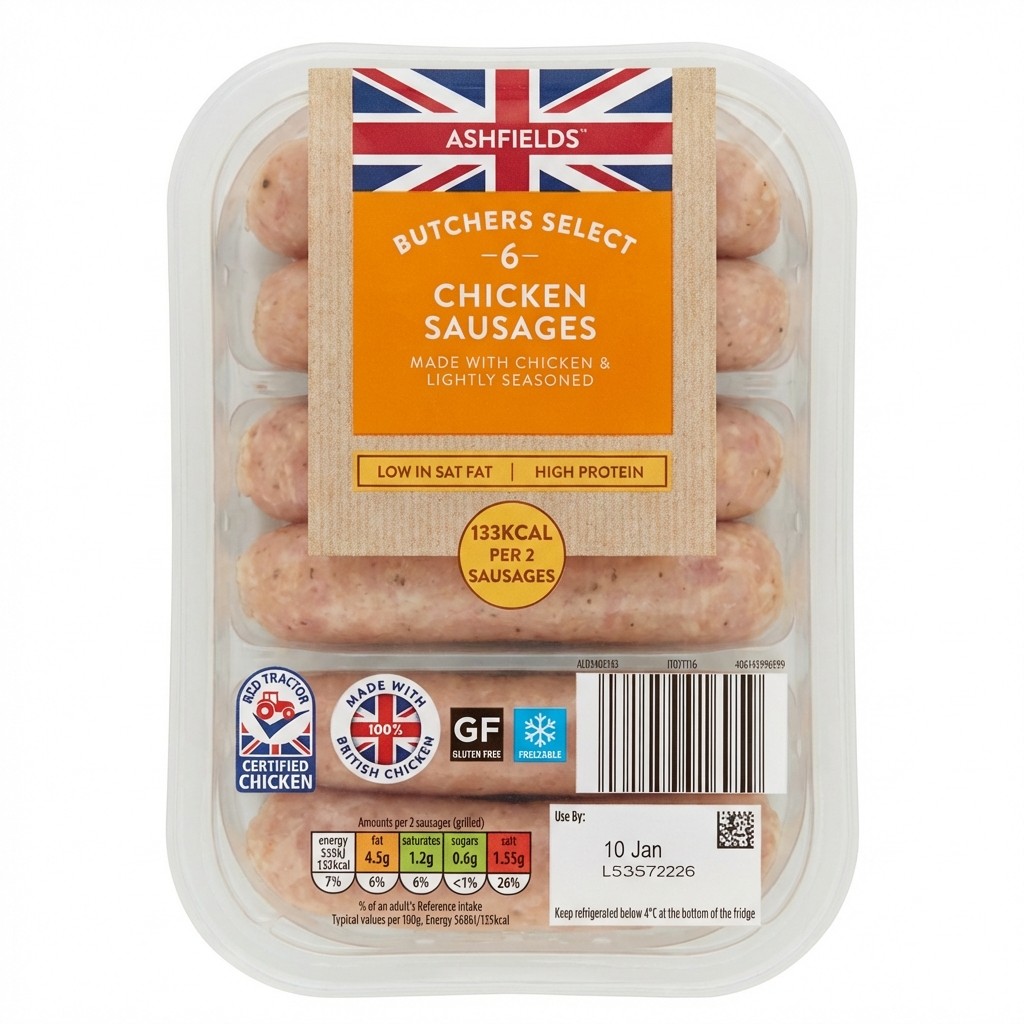 Ashfields Chicken Sausages 340g
