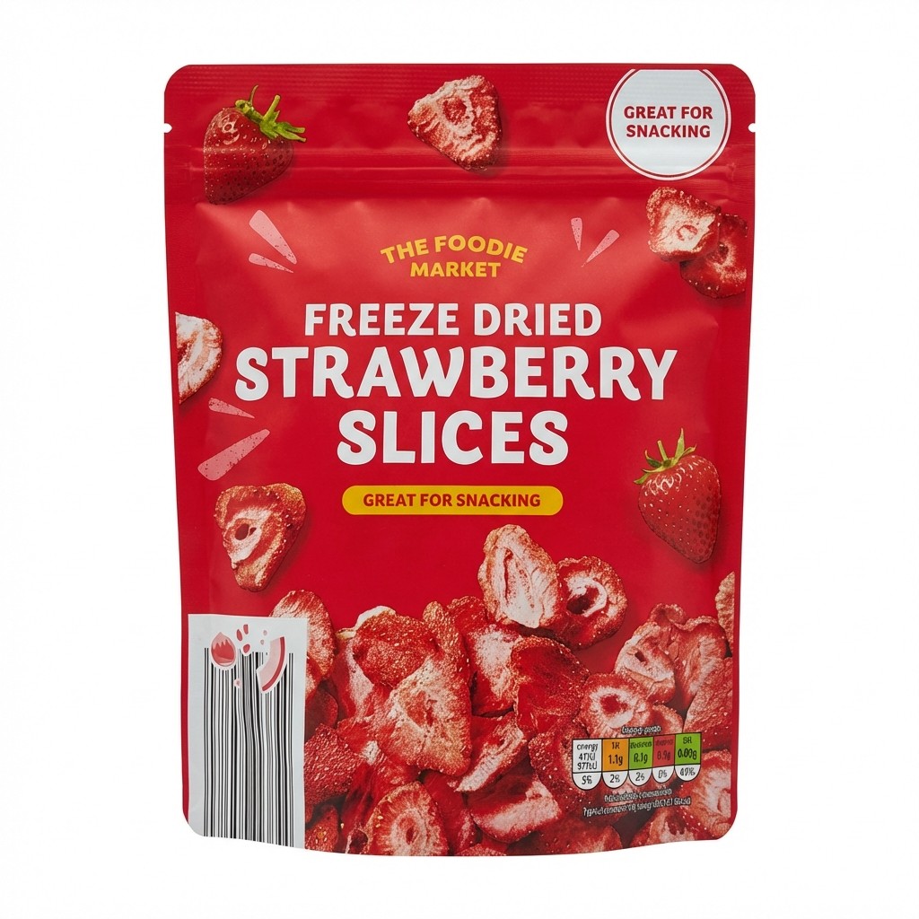 The Foodie Market Freeze Dried Strawberry Slices 28g