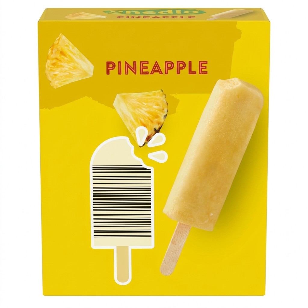Pineapple Flavoured Water Ice Lollies 12x50g