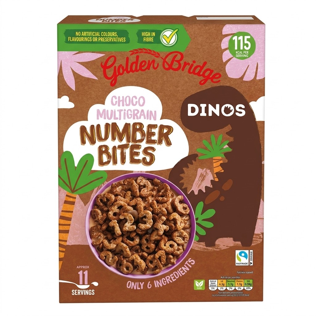 Golden Bridge Choco Multigrain Number Bites 350g