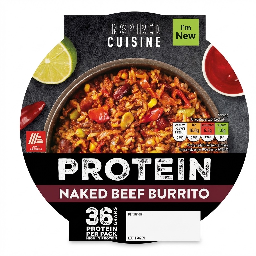 Inspired Cuisine Naked Beef Burrito 350g