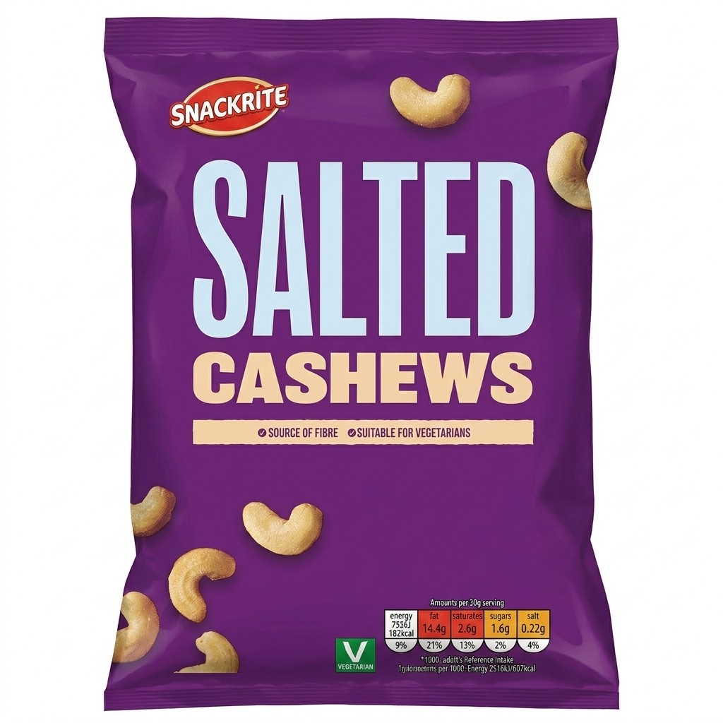 Snackrite Salted Cashews 200g