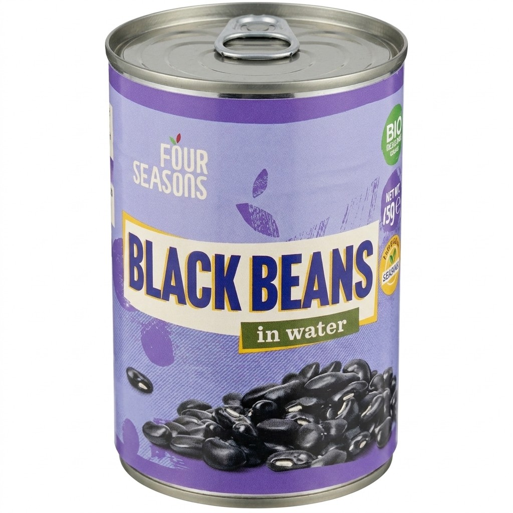 Four Seasons Black Beans in Water 400g
