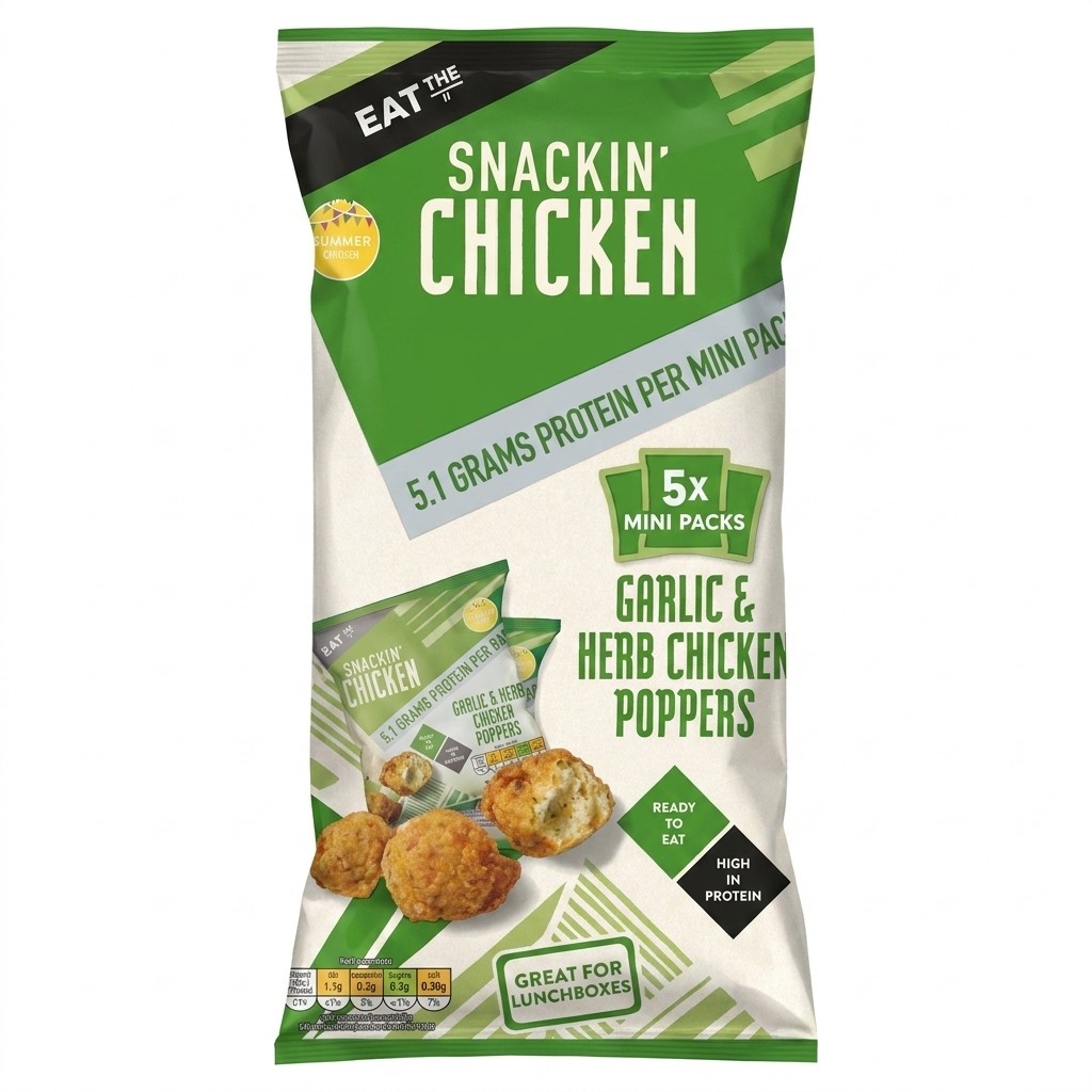 Aldi Snackin' Chicken Garlic & Herb Chicken Poppers 150g