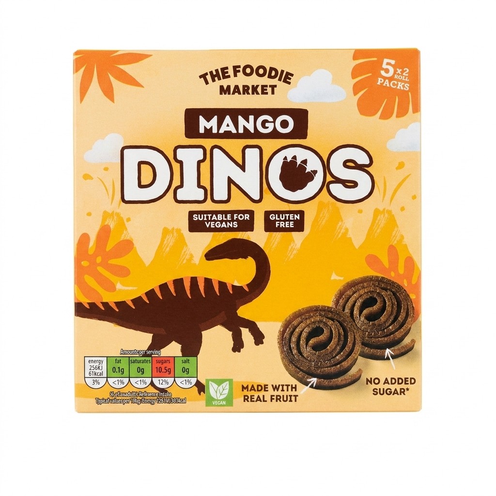 The Foodie Market Mango Dinos 100g