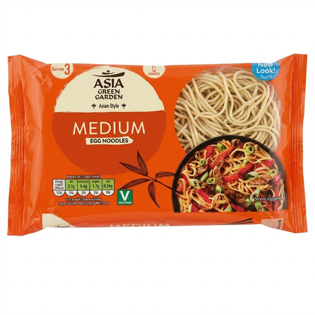 Asia Green Garden Medium Egg Noodles 250g