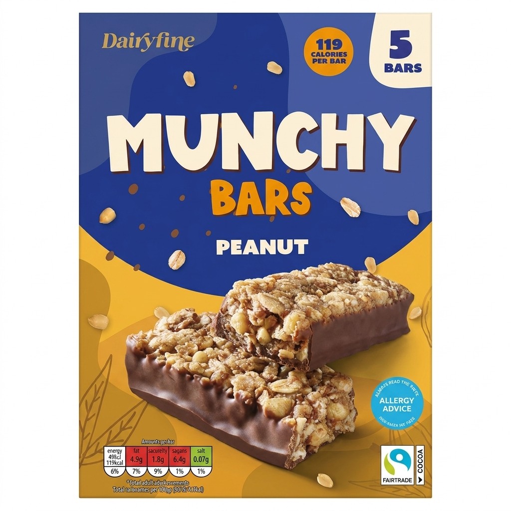 Dairyfine Munchy Bars Peanut 140g