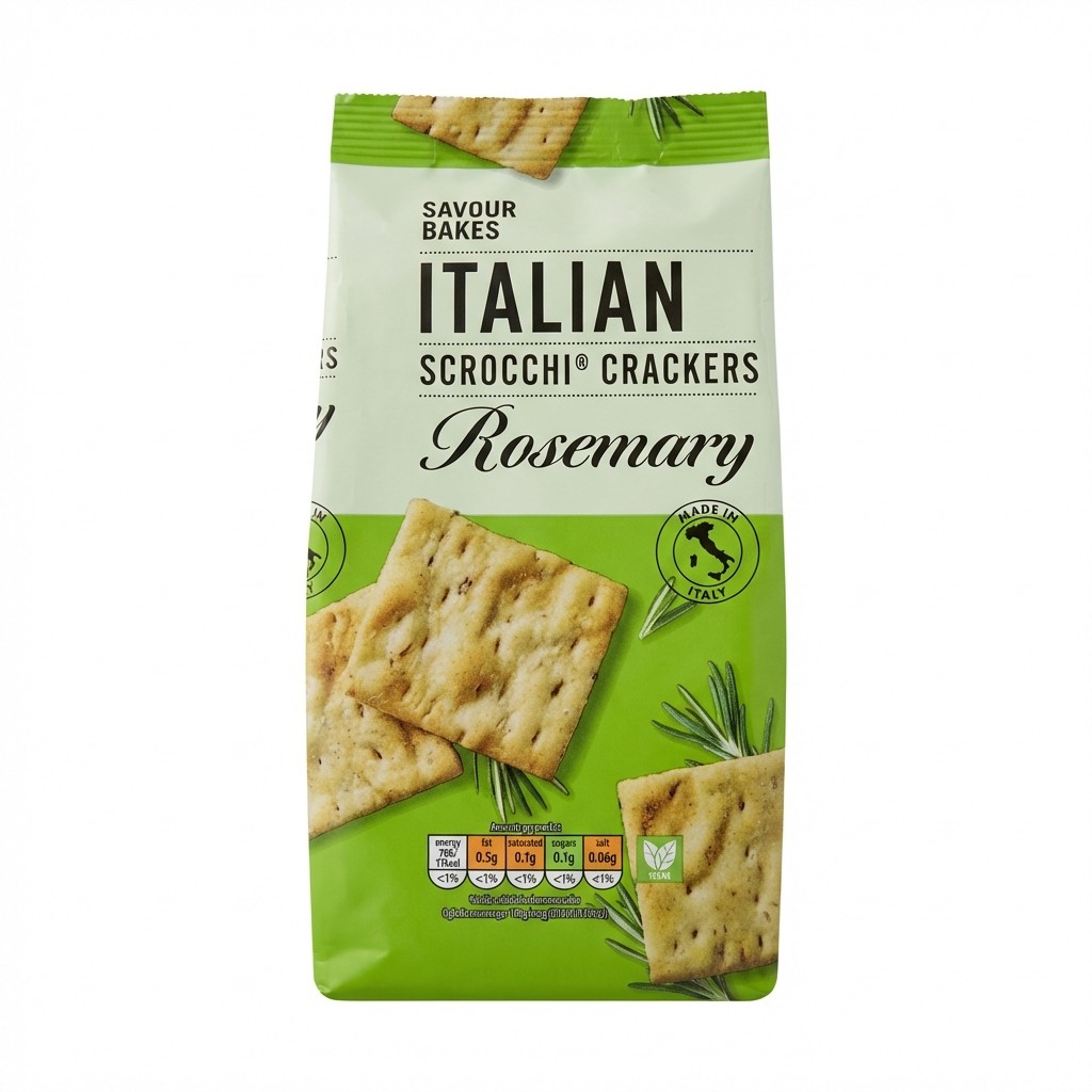 Savour Bakes Italian Scrocchi Crackers Rosemary 150g