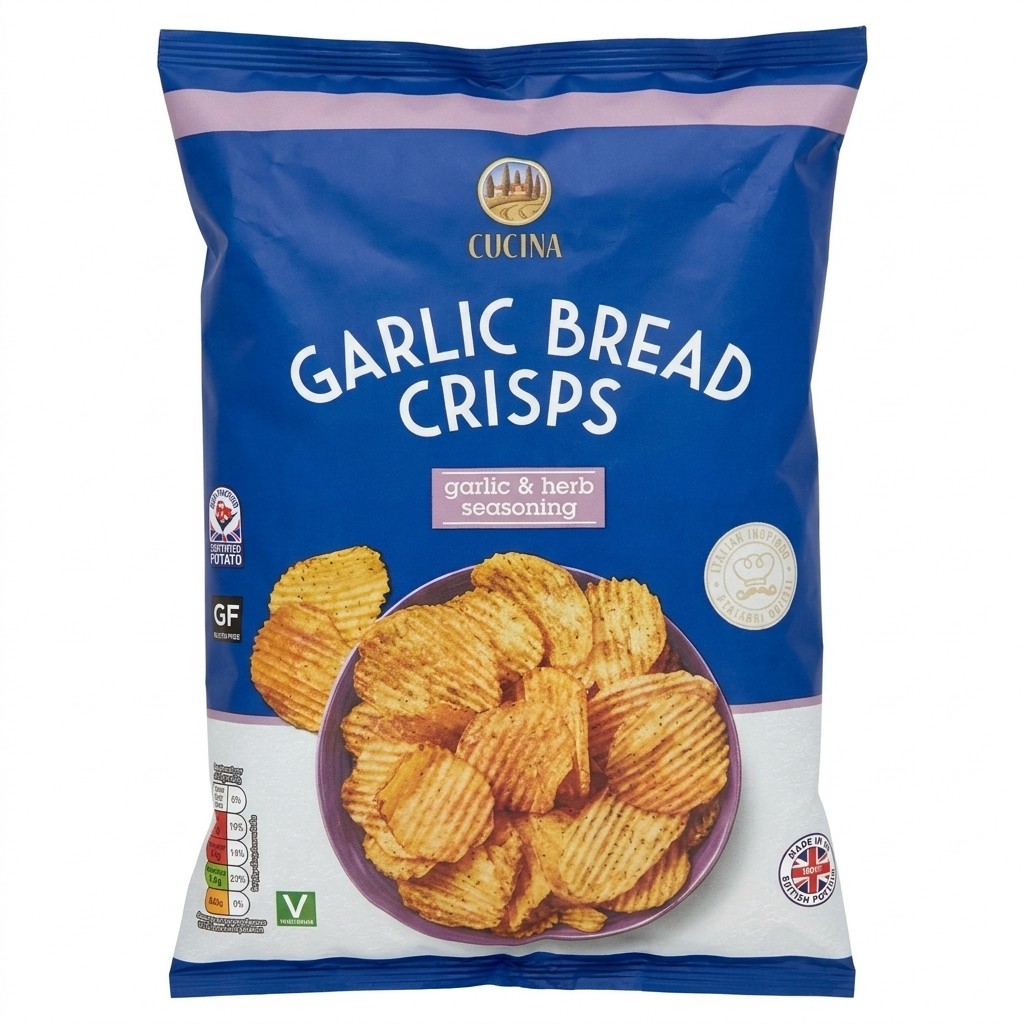 Cucina Garlic Bread Crisps 150g