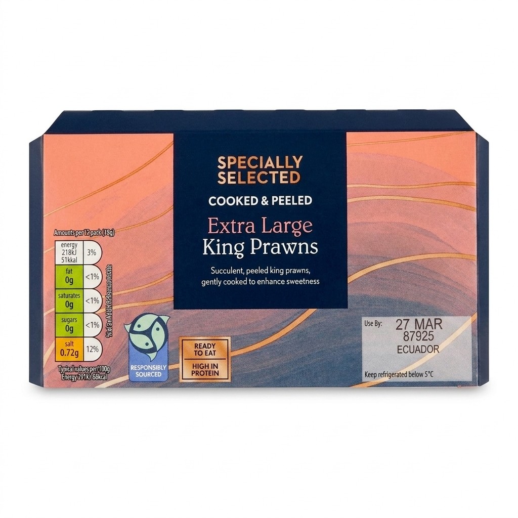 Specially Selected Cooked & Peeled Extra Large King Prawns 150g