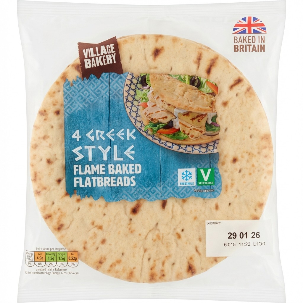 Village Bakery Greek Style Flatbreads 320g