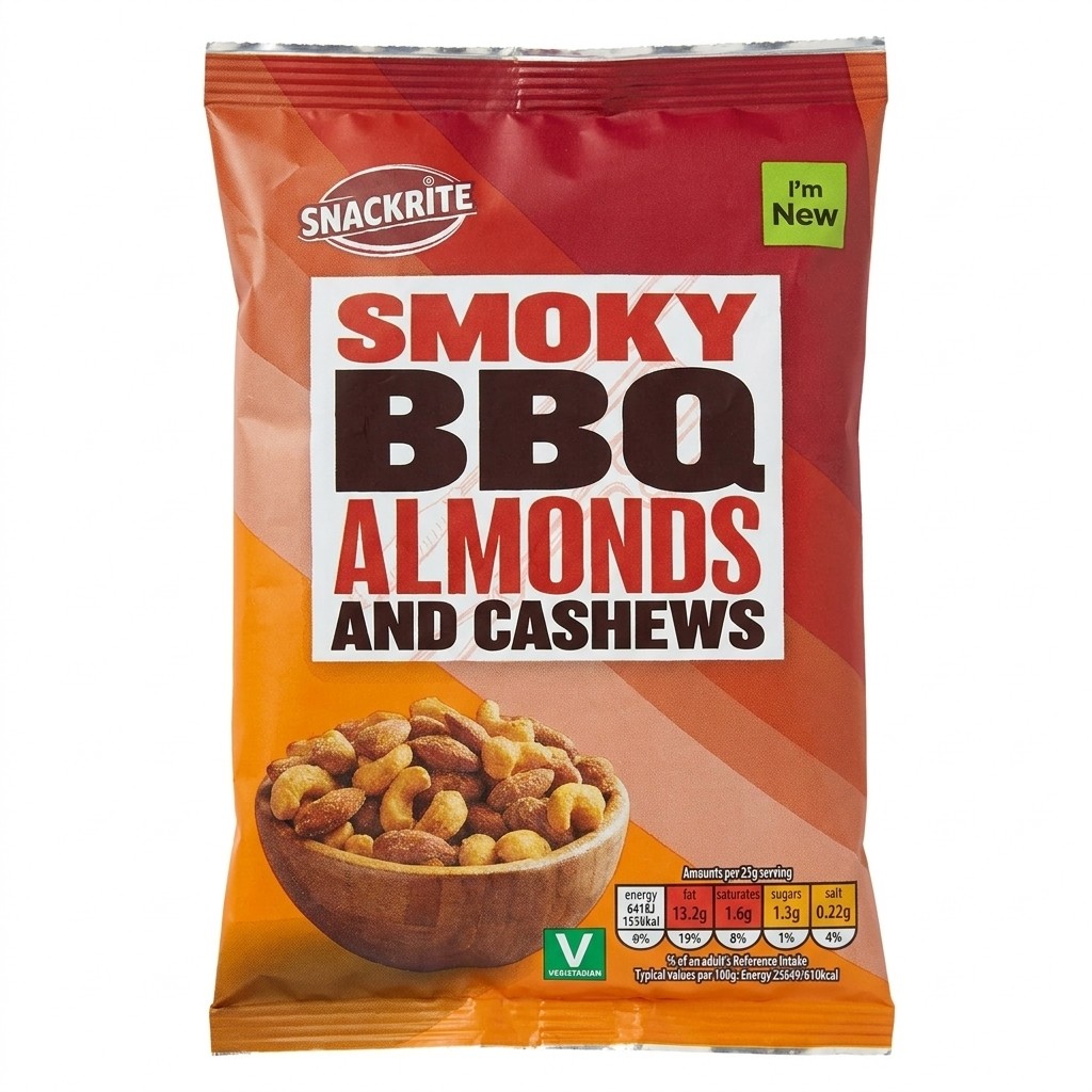 Snackrite Smoky BBQ Almonds and Cashews 150g