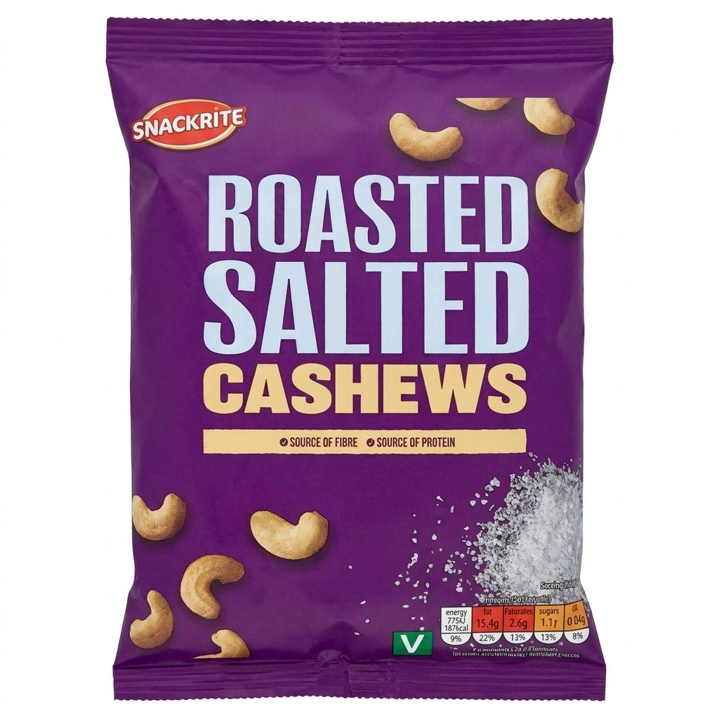 Snackrite Roasted Salted Cashews 200g
