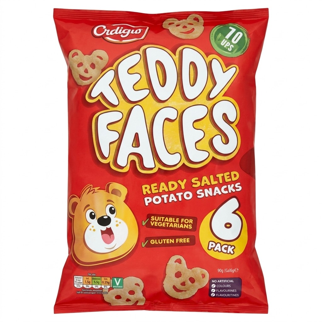 Snackrite Teddy Faces Ready Salted 90g