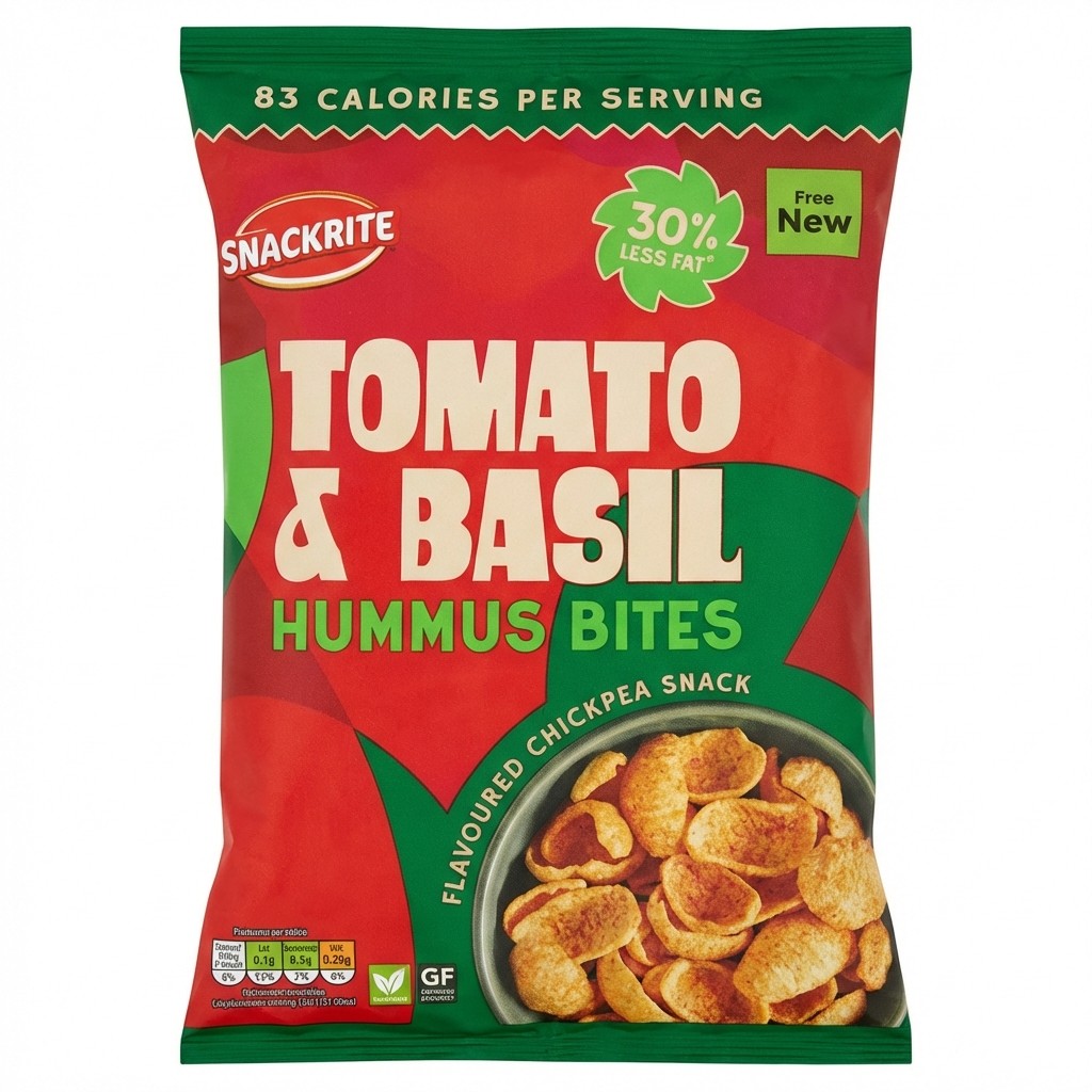 Snackrite Tomato & Basil Hummus Bites 120g
