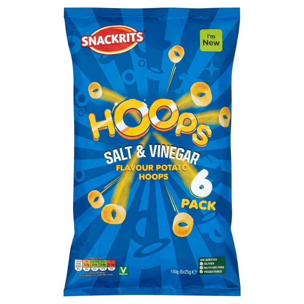 Snackrite Hoops Salt & Vinegar 150g