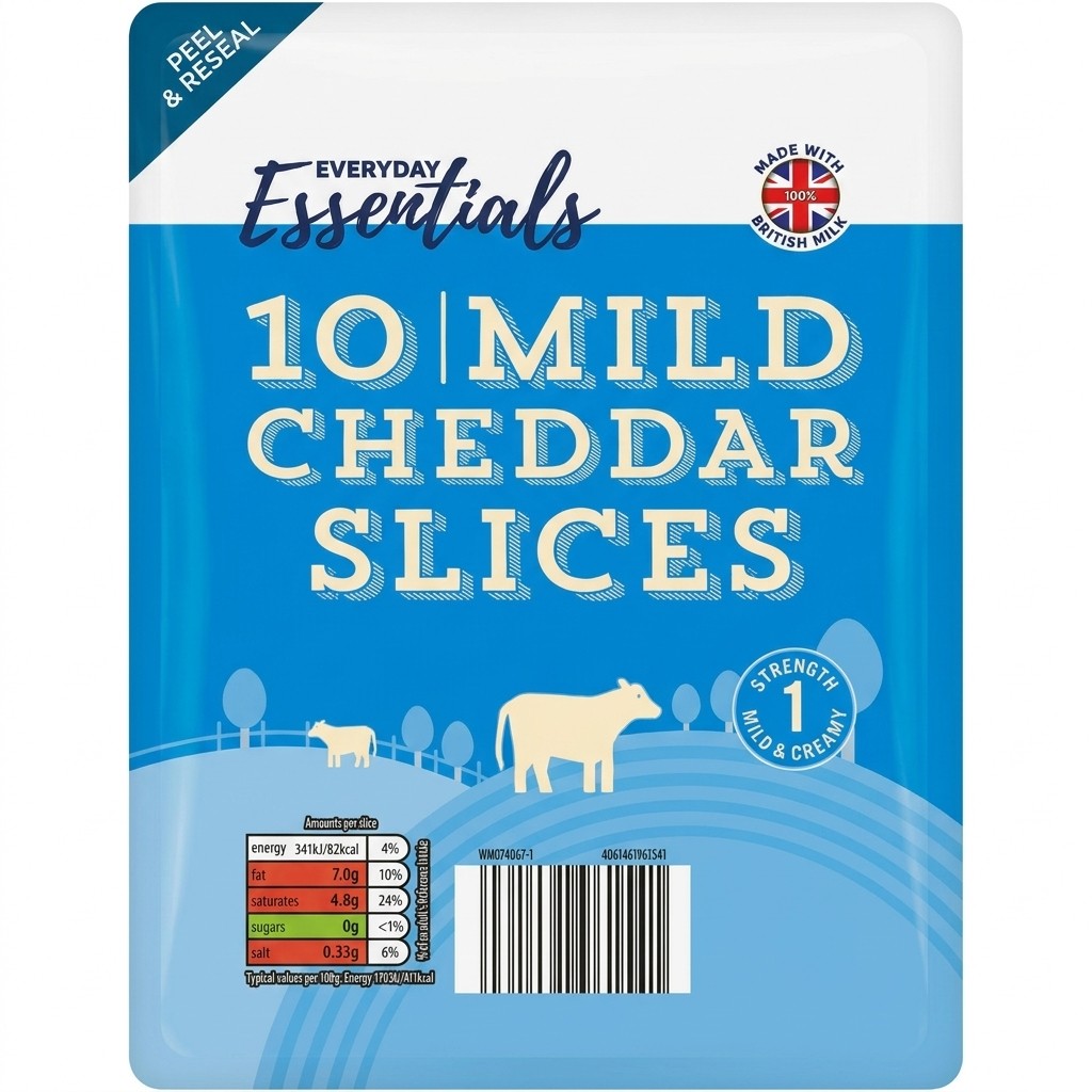 Everyday Essentials Mild Cheddar Slices 200g