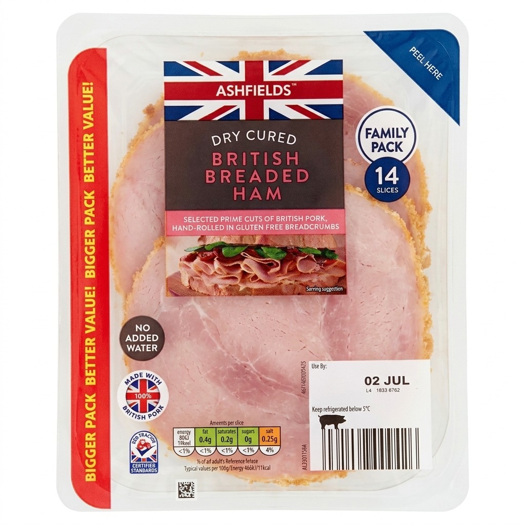 Ashfields Dry Cured British Breaded Ham 240g