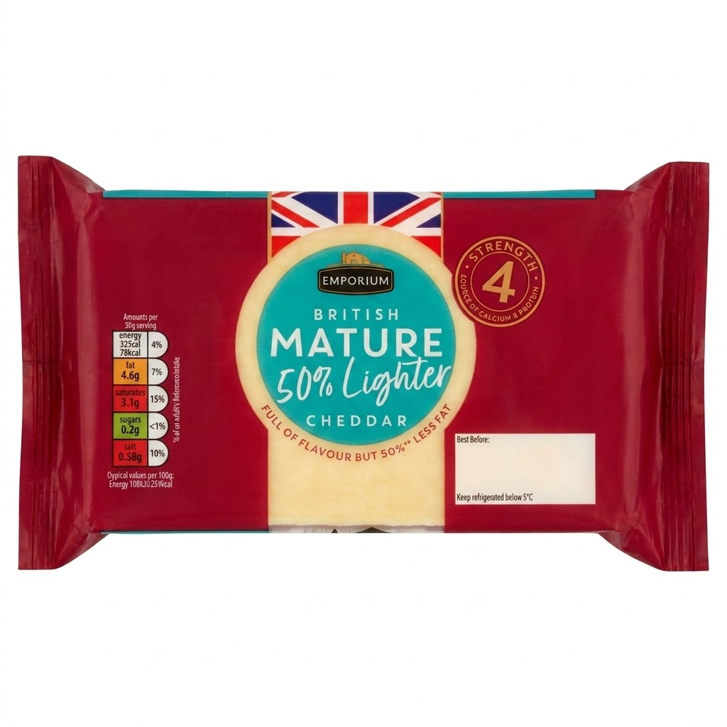 Emporium British Mature 50% Lighter Cheddar 400g