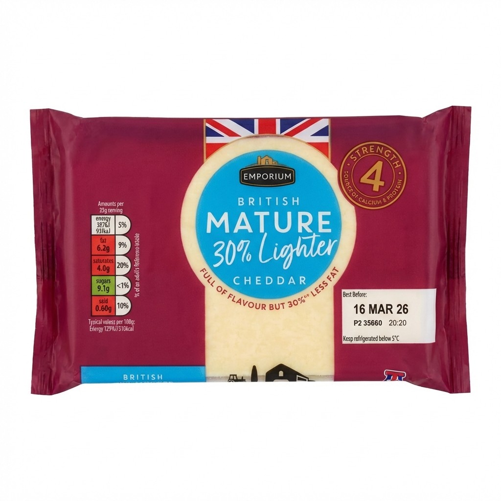 Emporium British Mature 30% Lighter Cheddar 400g