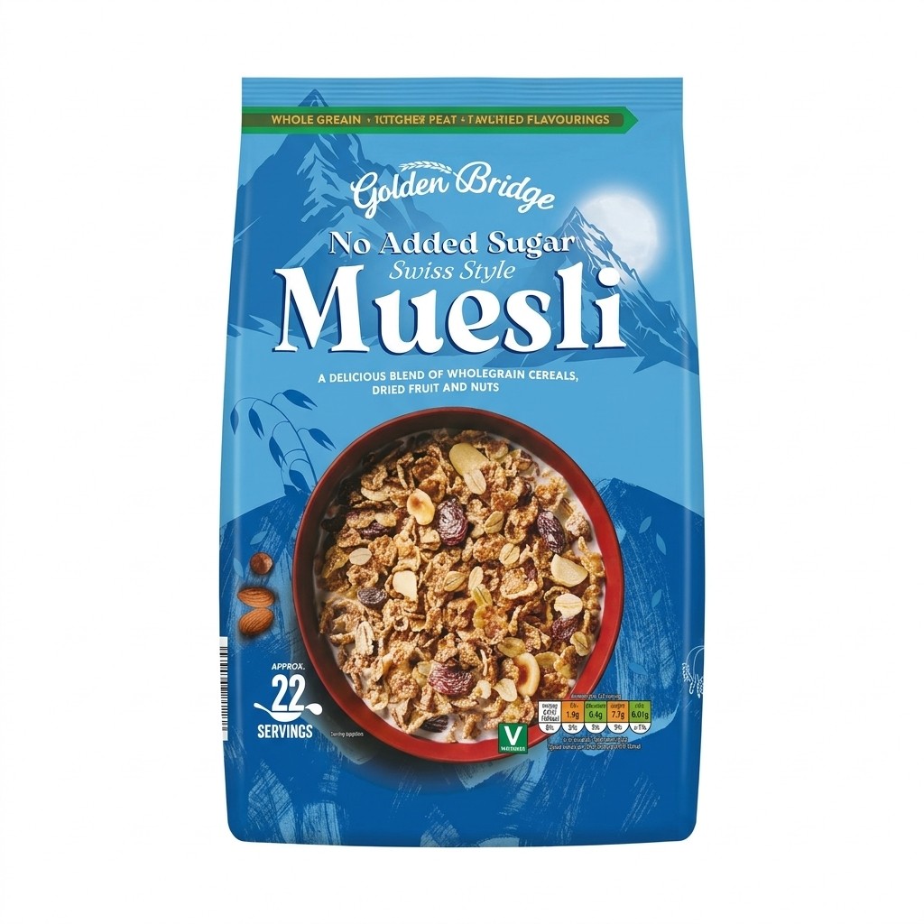 Golden Bridge No Added Sugar Swiss Style Muesli 1kg