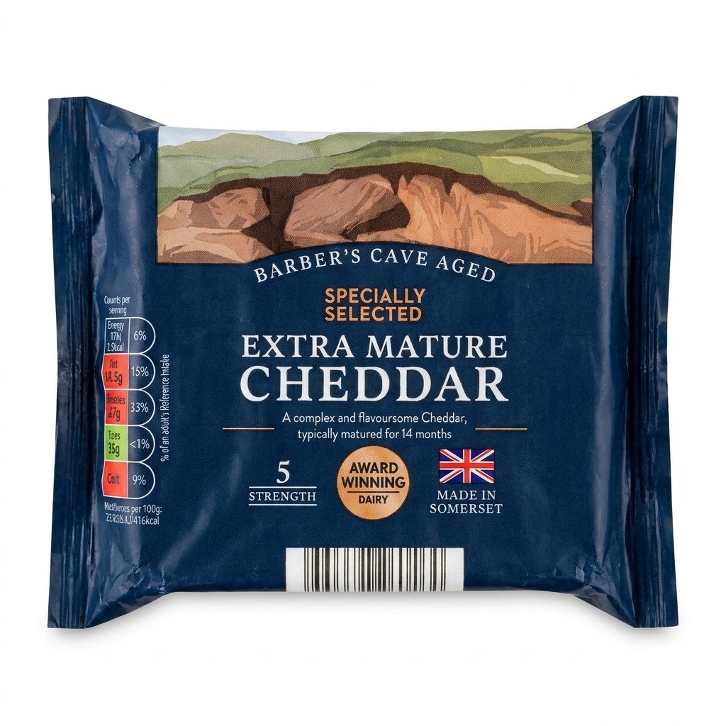 Barber's Cave Aged Extra Mature Cheddar 220g