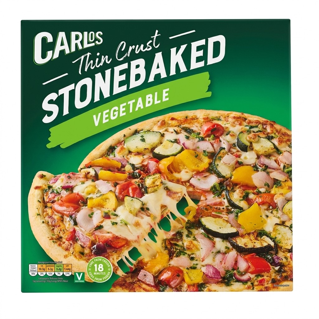 Carlos Thin Crust Stonebaked Vegetable Pizza 390g