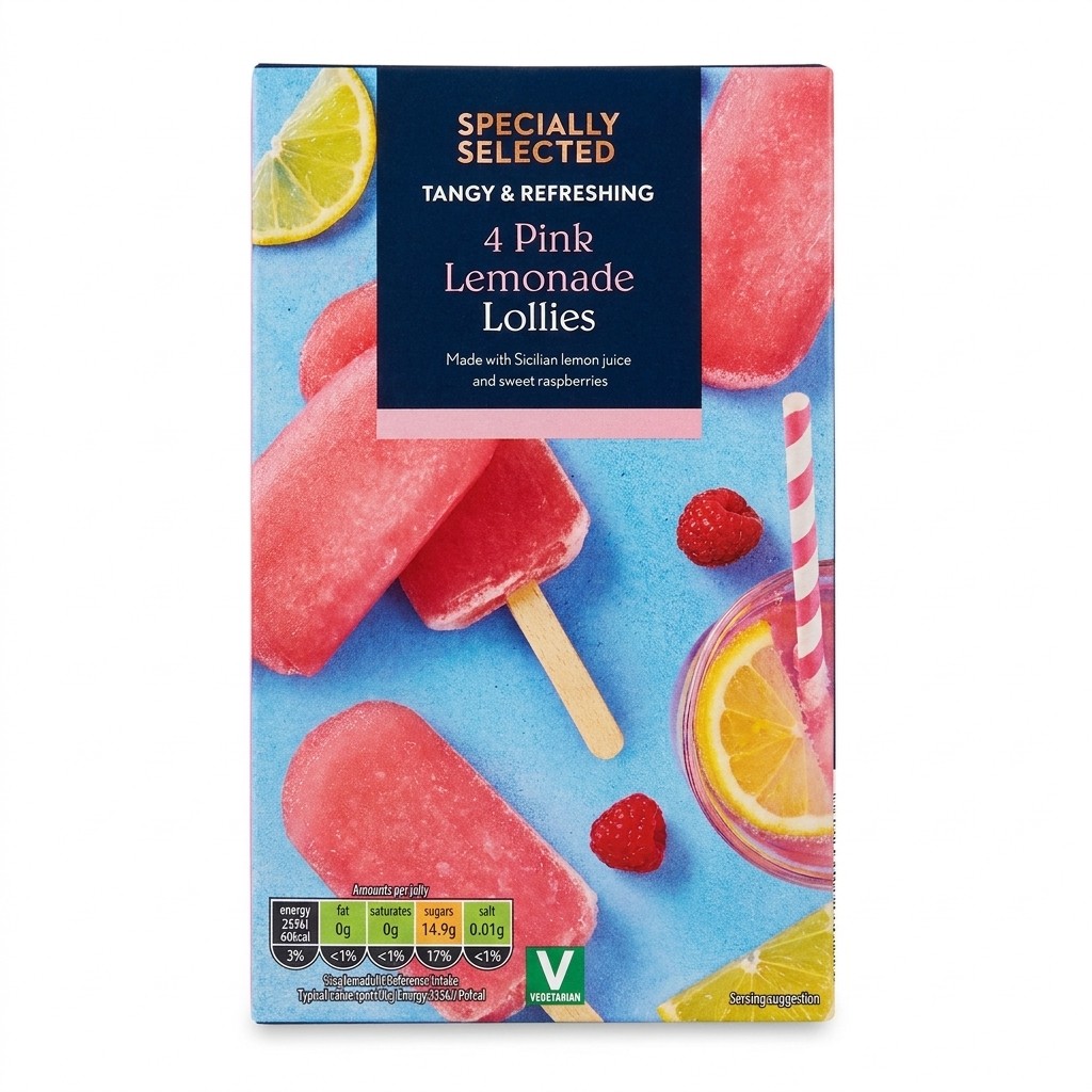 Specially Selected Pink Lemonade Lollies 292ml