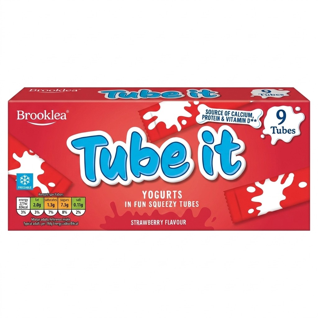 Brooklea Tube it Yogurts Strawberry Flavour 333g