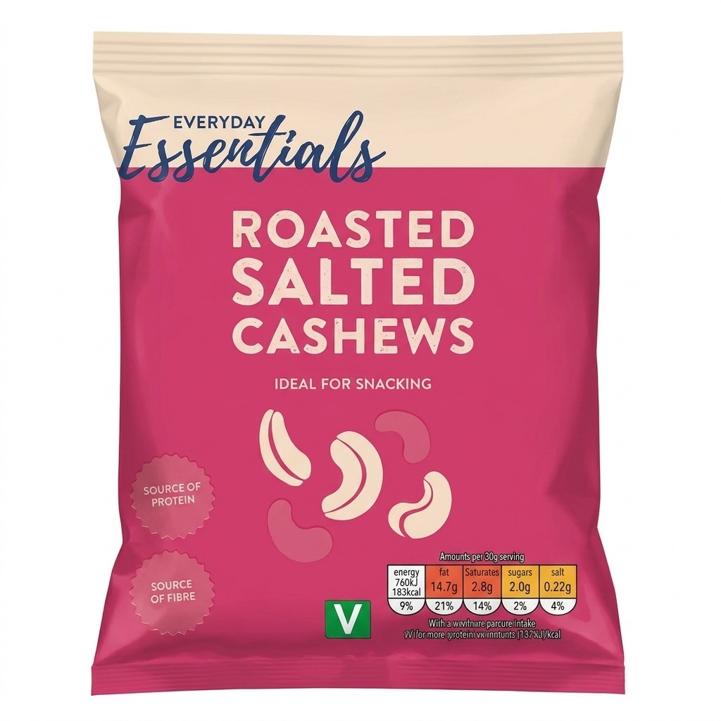 Everyday Essentials Roasted Salted Cashews 125g
