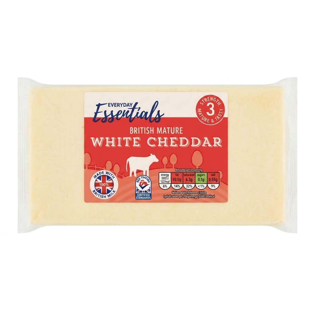 Everyday Essentials British Mature White Cheddar 900g