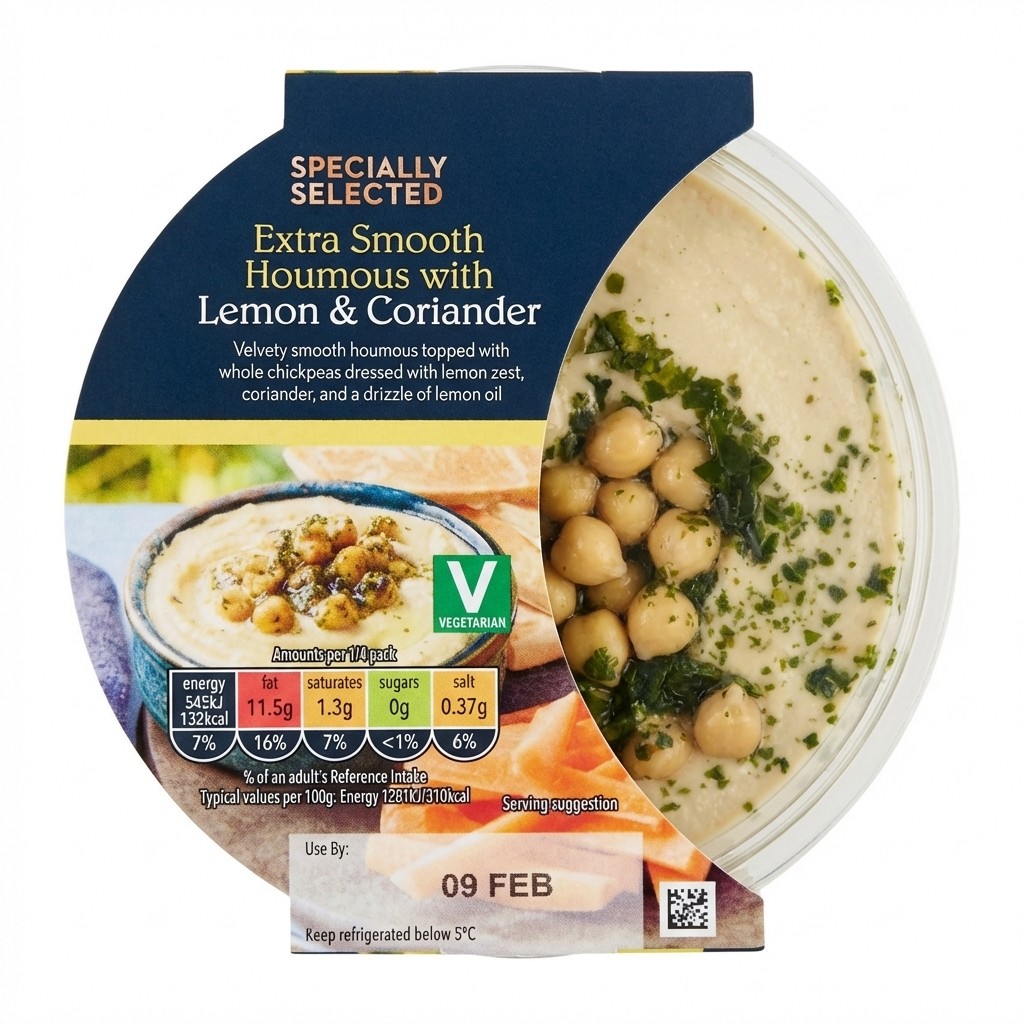 Specially Selected Extra Smooth Houmous with Lemon & Coriander 170g