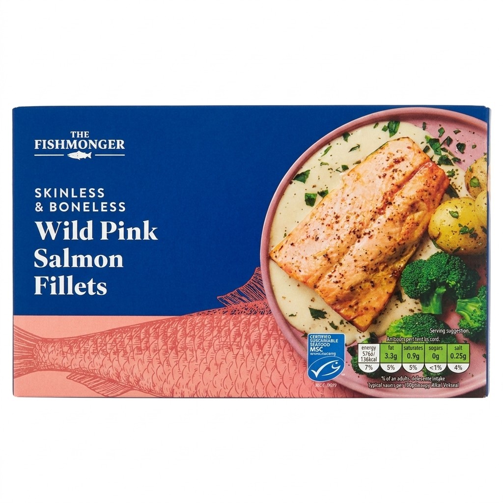 The Fishmonger Wild Pink Salmon Fillets 250g