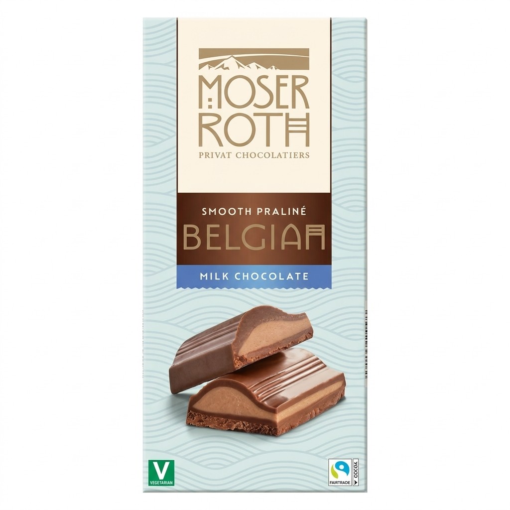 Moser Roth Smooth Praliné Belgian Milk Chocolate 200g