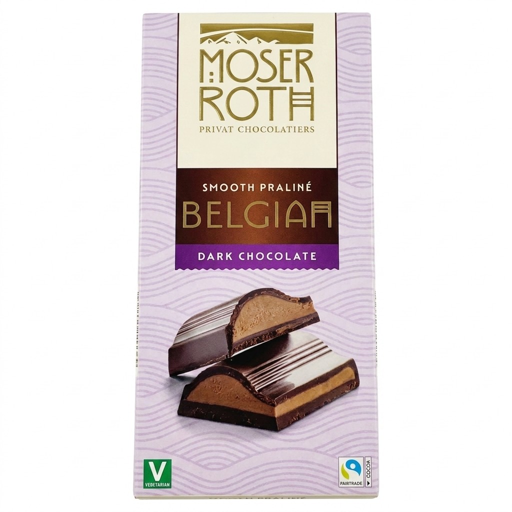 Moser Roth Smooth Praliné Belgian Dark Chocolate 200g