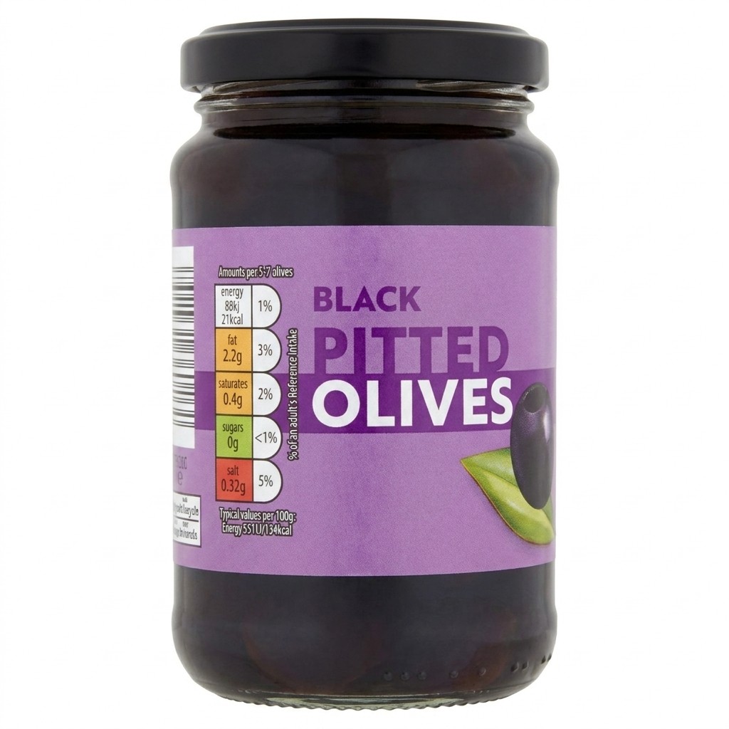 The Deli Pitted Black Hojiblanca Olives 320g