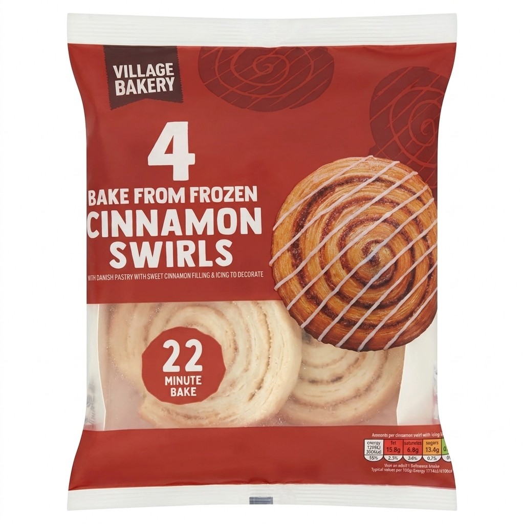 Village Bakery Cinnamon Swirls 4x79.5g