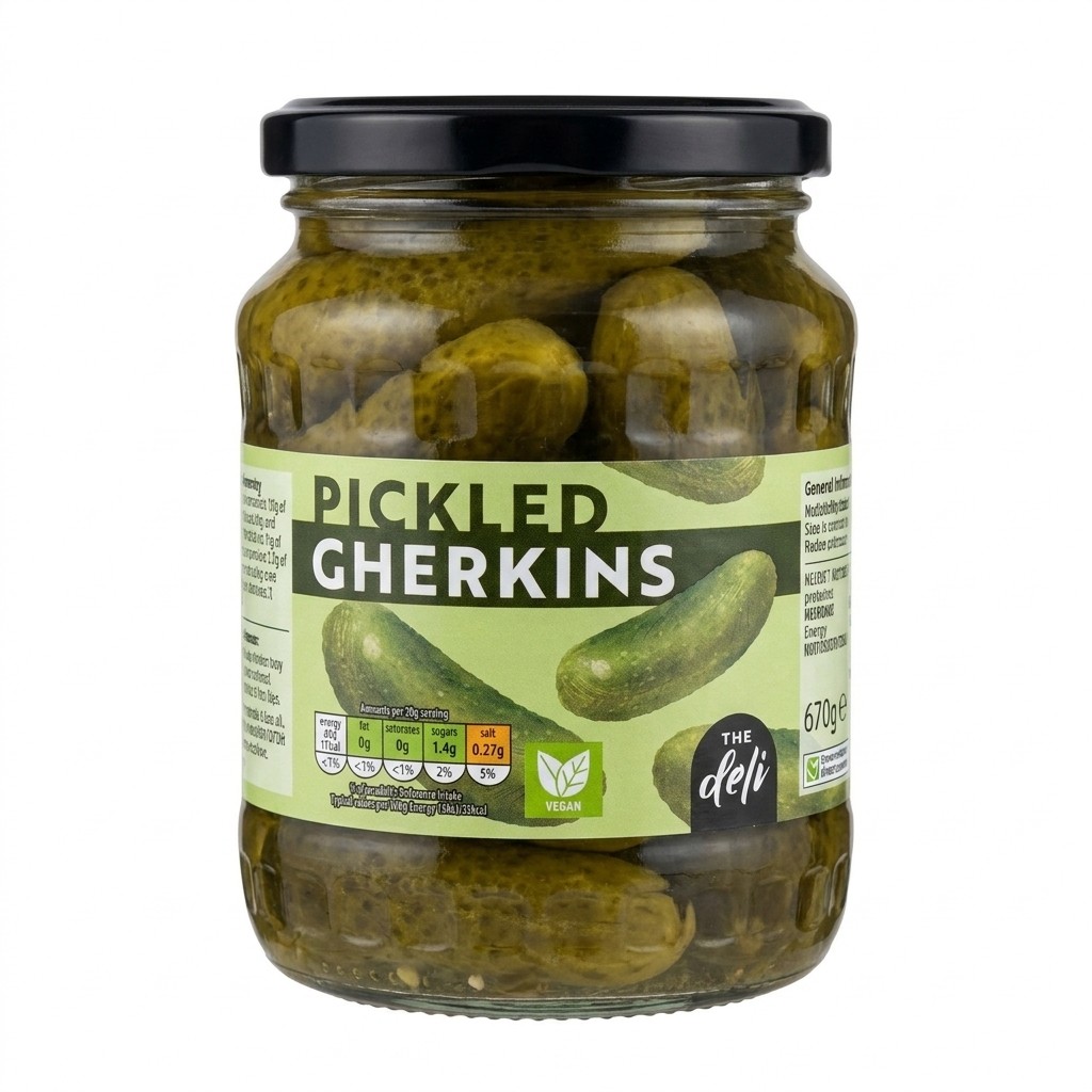The Deli Pickled Gherkins 670g