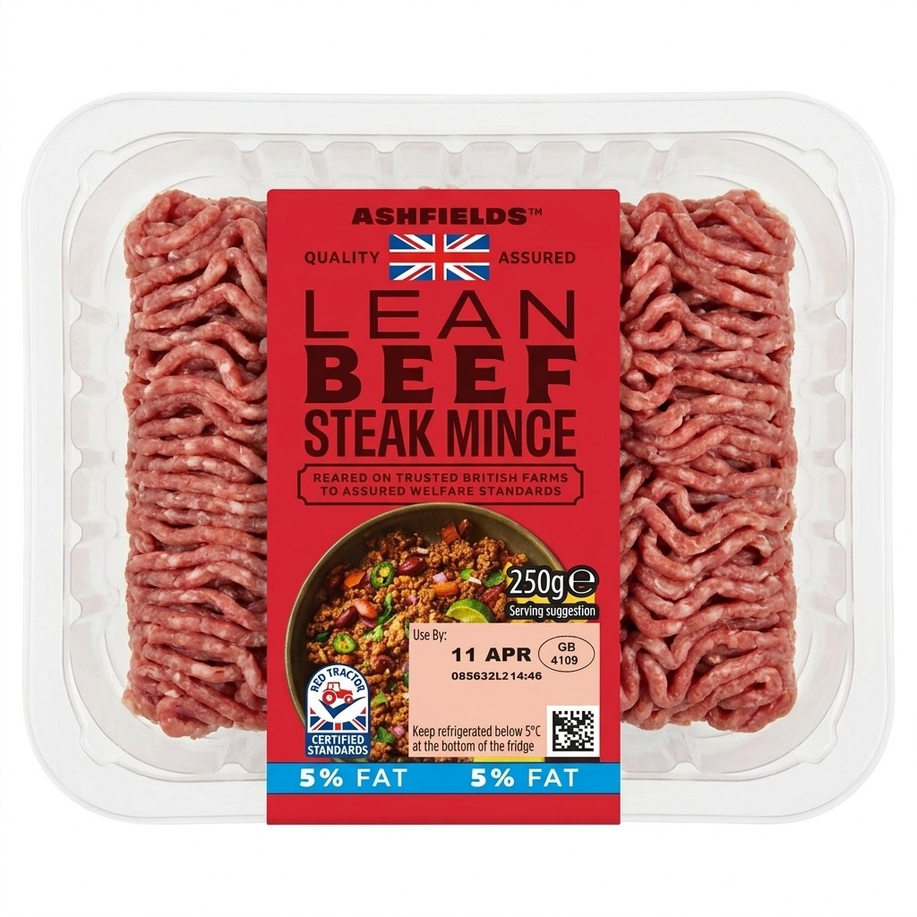 Ashfields Lean Beef Steak Mince 250g