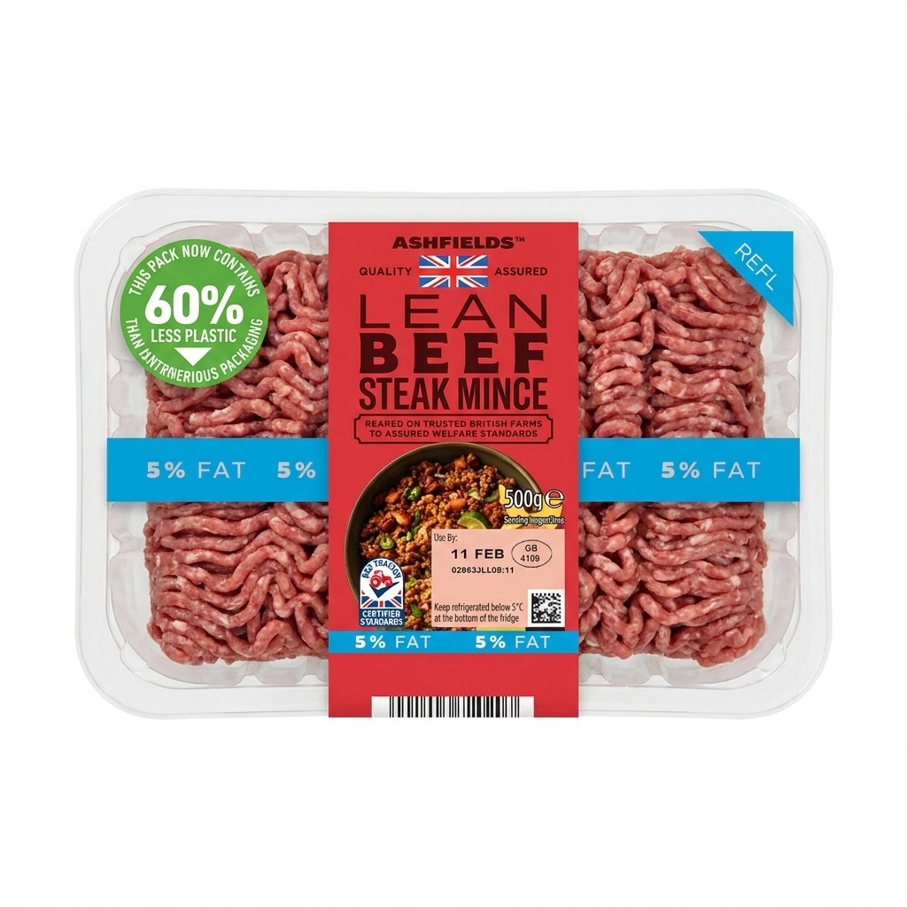 Ashfields Lean Beef Steak Mince 500g
