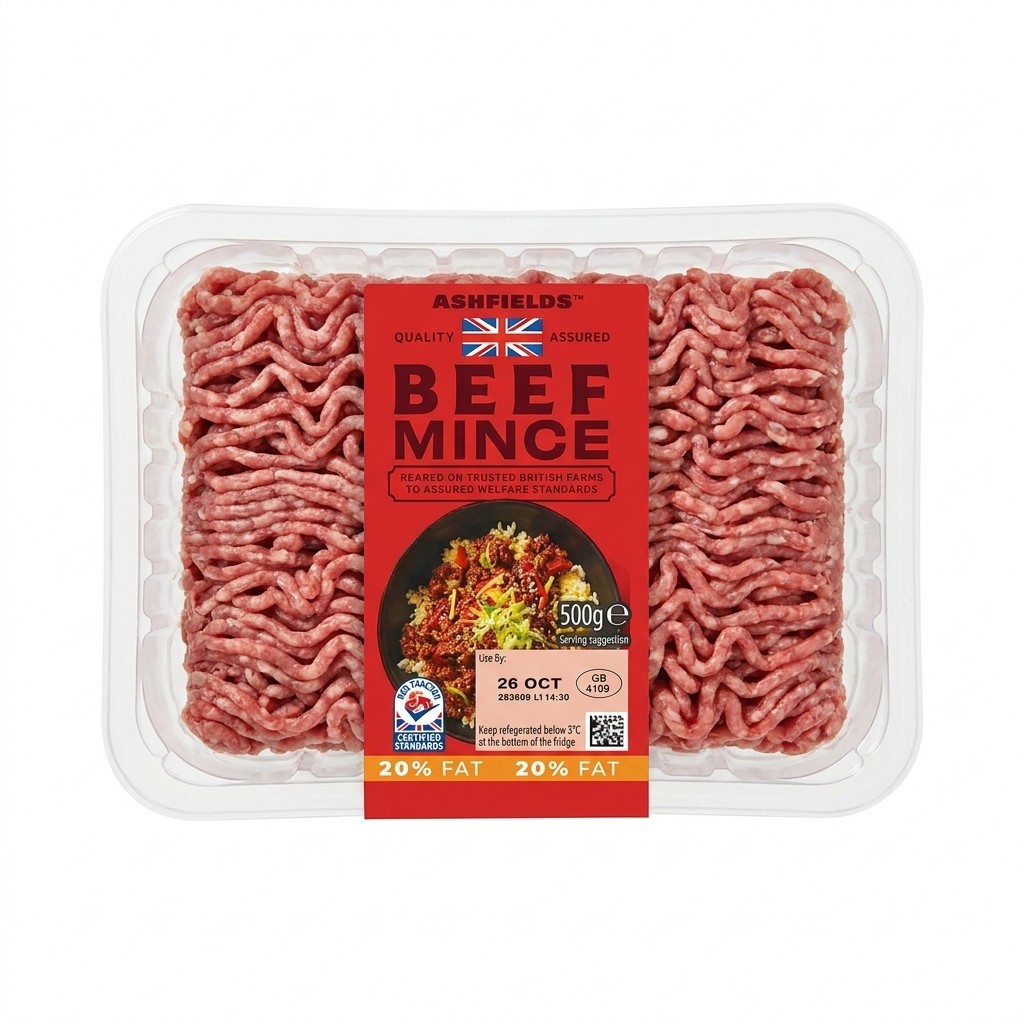 Ashfields Beef Mince 500g