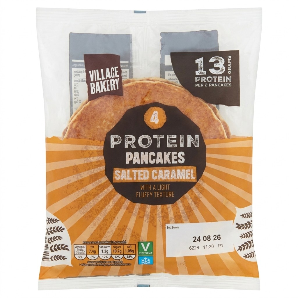 Village Bakery Protein Pancakes Salted Caramel 4pcs