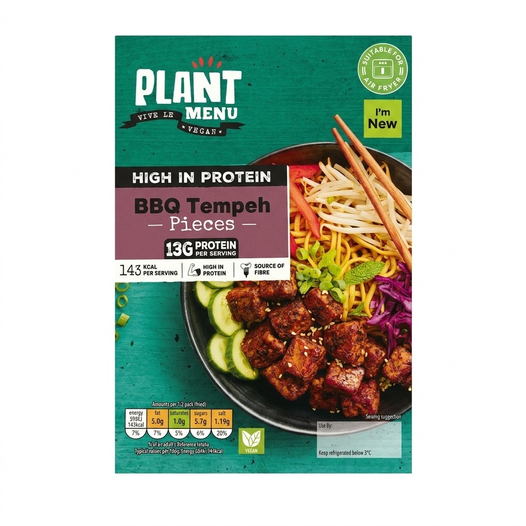 Plant Menu BBQ Tempeh Pieces 200g
