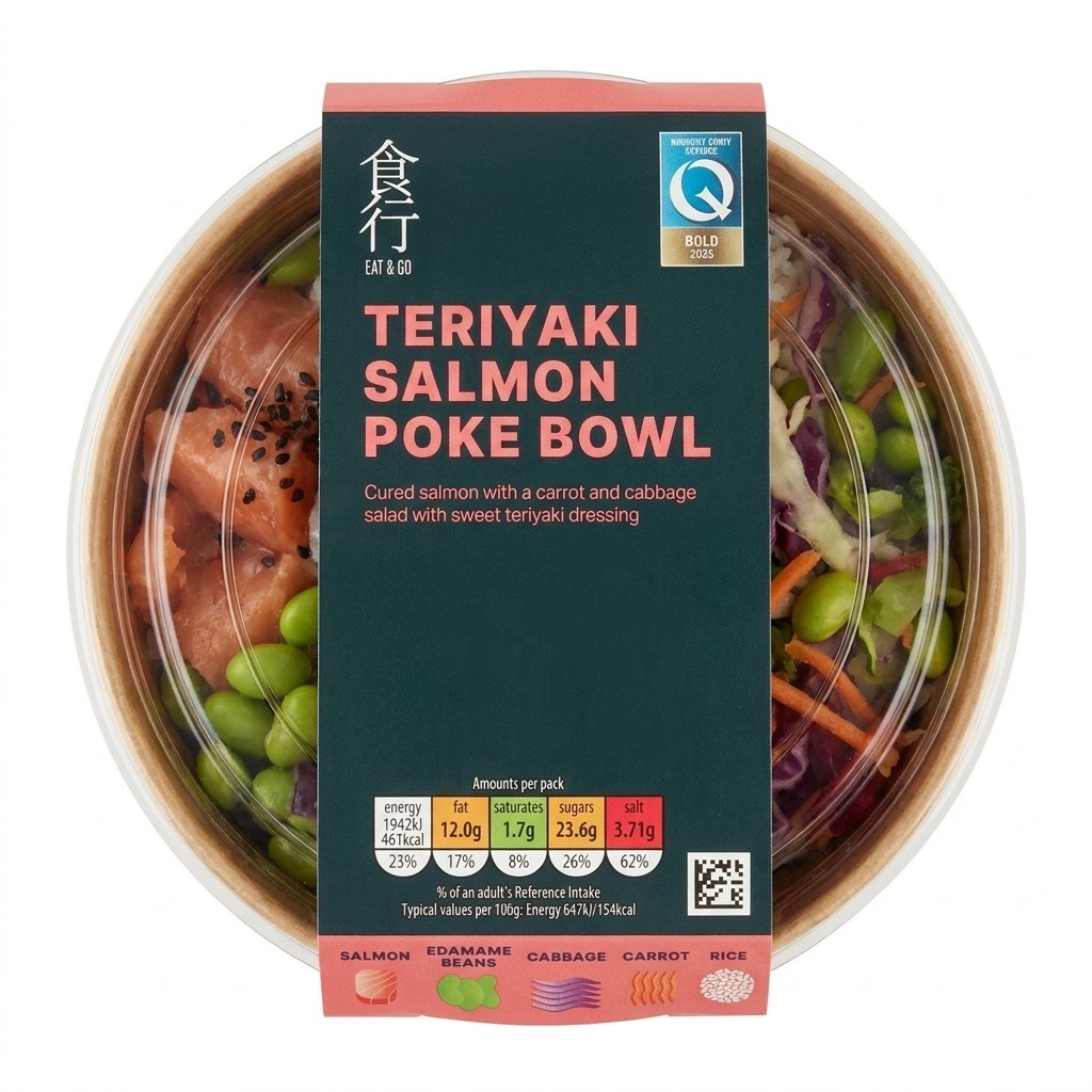 Eat & Go Teriyaki Salmon Poke Bowl 300g
