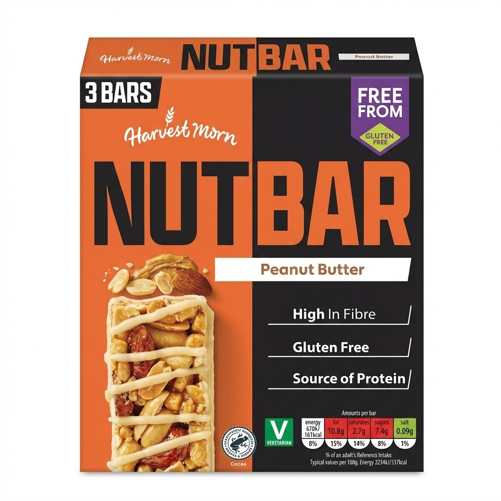 Harvest Morn Nut Bar Peanut Butter 90g