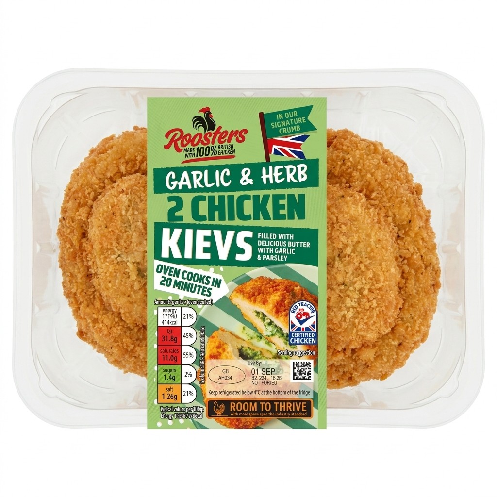 Roosters Garlic & Herb 2 Chicken Kievs 260g
