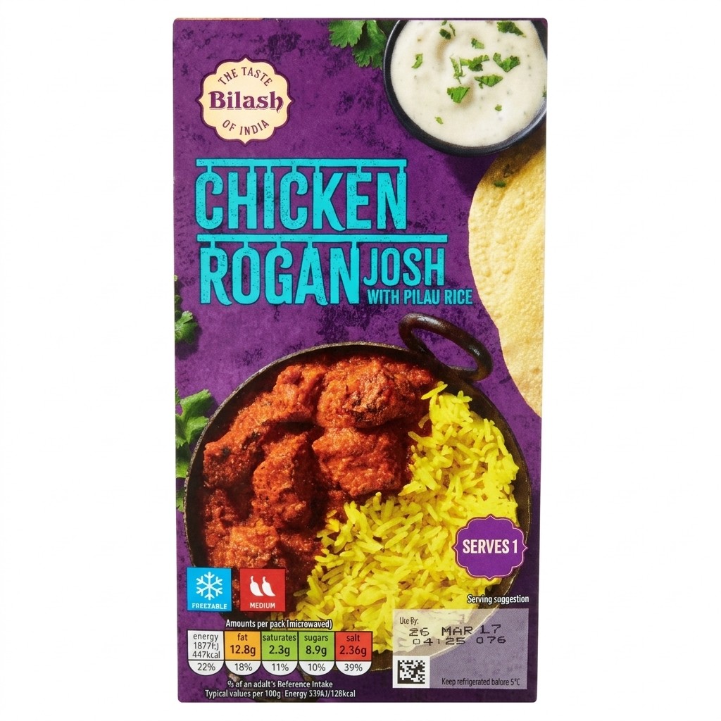 Bilash Chicken Rogan Josh with Pilau Rice 400g