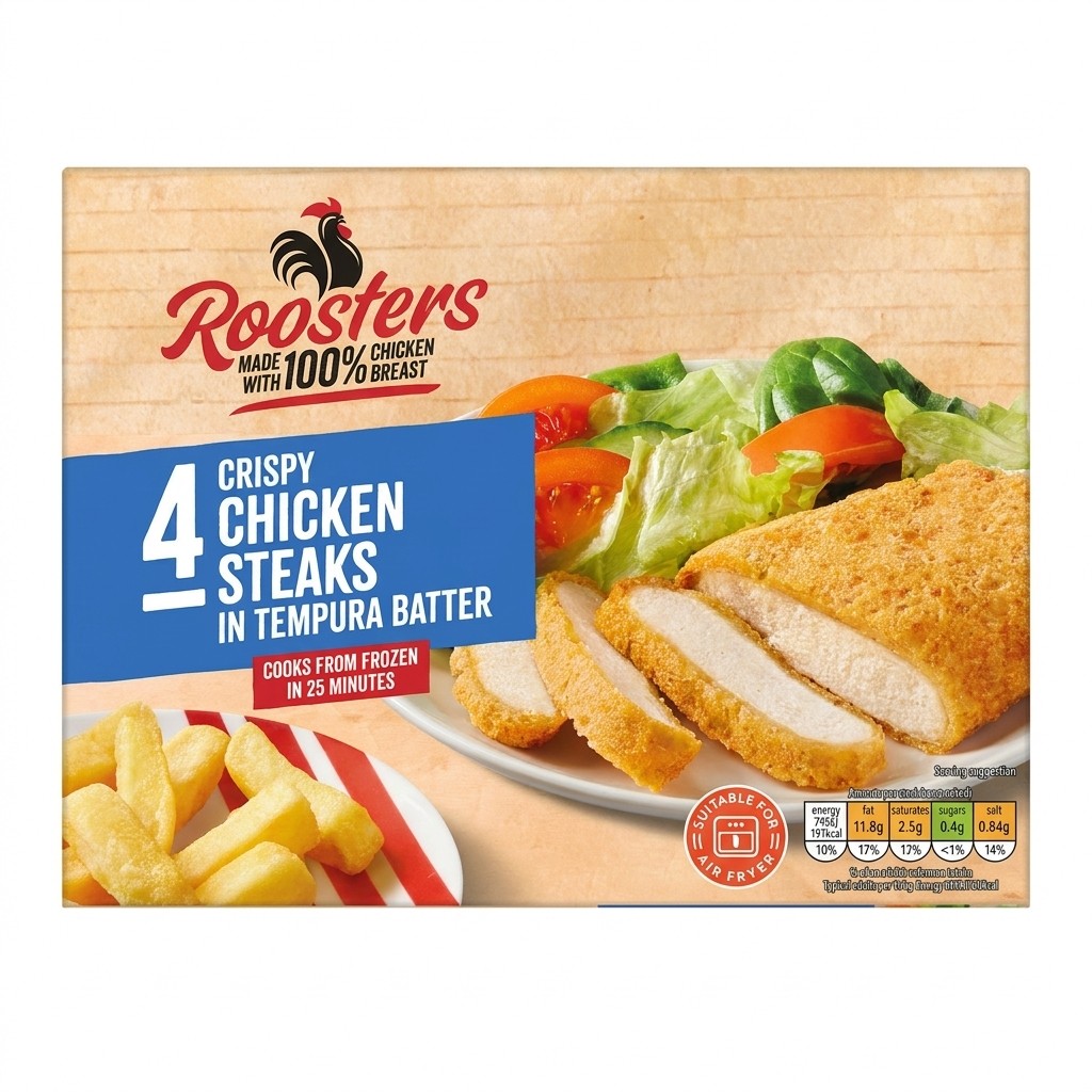 Roosters Crispy Chicken Steaks 4pcs